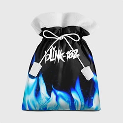 Мешок для подарков Blink 182 blue fire, цвет: 3D-принт