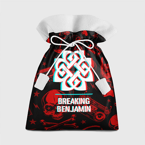 Подарочный мешок Breaking Benjamin rock glitch / 3D-принт – фото 1
