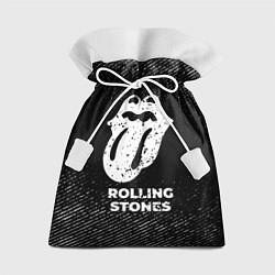 Мешок для подарков Rolling Stones с потертостями на темном фоне, цвет: 3D-принт