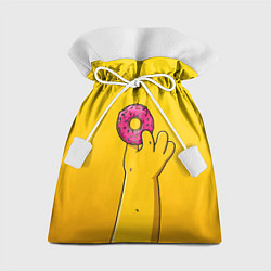 Мешок для подарков Гомер и пончик, цвет: 3D-принт