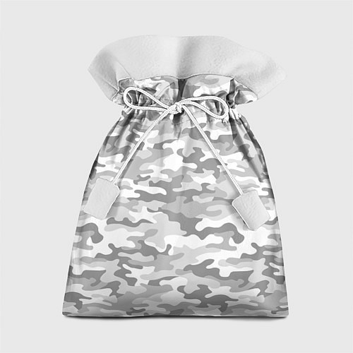 Подарочный мешок Камуфляж серый / 3D-принт – фото 1