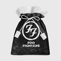 Мешок для подарков Foo Fighters с потертостями на темном фоне, цвет: 3D-принт