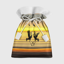 Мешок для подарков Журавли в танце, цвет: 3D-принт