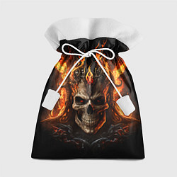 Мешок для подарков Лучший огненный череп, цвет: 3D-принт