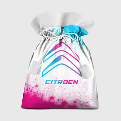 Мешок для подарков Citroen neon gradient style, цвет: 3D-принт