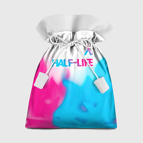 Подарочный мешок Half-Life neon gradient style: символ сверху / 3D-принт – фото 1