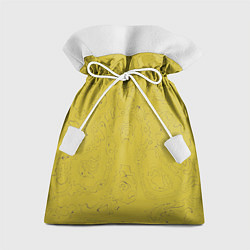 Мешок для подарков Рябь - зеленовато-желтый и фиолетовый - узор Хуф и, цвет: 3D-принт