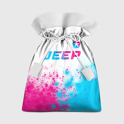 Подарочный мешок Jeep neon gradient style: символ сверху / 3D-принт – фото 1