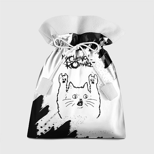 Подарочный мешок My Chemical Romance рок кот на светлом фоне / 3D-принт – фото 1