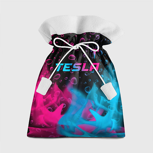 Подарочный мешок Tesla - neon gradient: символ сверху / 3D-принт – фото 1