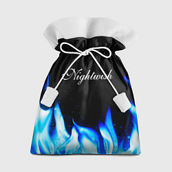 Мешок для подарков Nightwish blue fire, цвет: 3D-принт