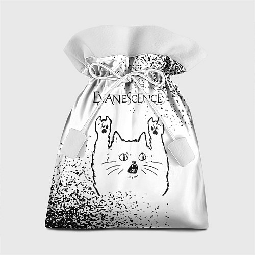 Подарочный мешок Evanescence рок кот на светлом фоне / 3D-принт – фото 1
