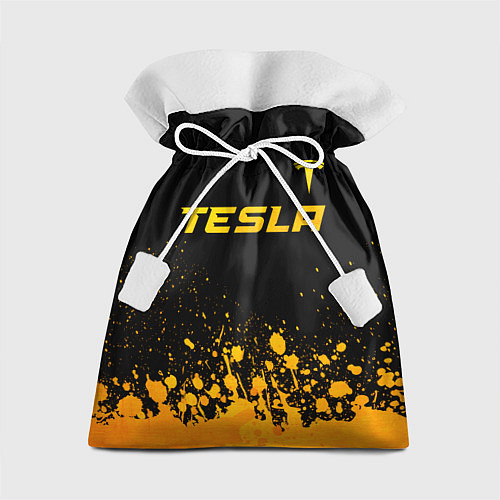 Подарочный мешок Tesla - gold gradient: символ сверху / 3D-принт – фото 1