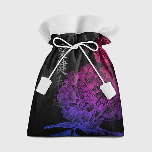Подарочный мешок Neon flowers - japanese art / 3D-принт – фото 1