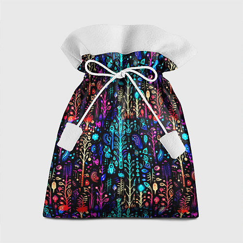Подарочный мешок Флуоресцентные Цветы / 3D-принт – фото 1