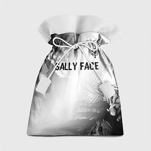 Подарочный мешок Sally Face glitch на светлом фоне: символ сверху / 3D-принт – фото 1
