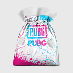 Мешок для подарков PUBG neon gradient style, цвет: 3D-принт