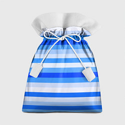 Мешок для подарков Полосатый голубой, цвет: 3D-принт