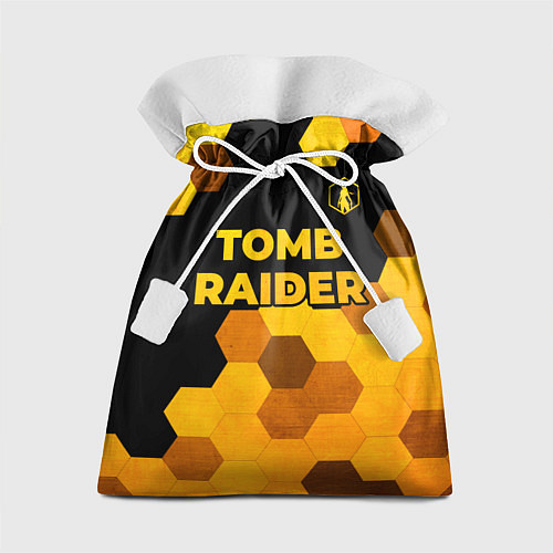 Подарочный мешок Tomb Raider - gold gradient: символ сверху / 3D-принт – фото 1
