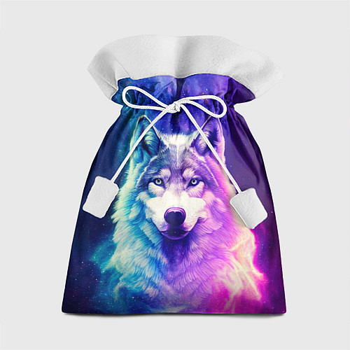 Подарочный мешок Волк космический / 3D-принт – фото 1
