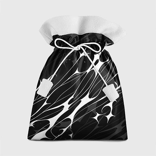 Подарочный мешок Белые абстрактные полосы / 3D-принт – фото 1