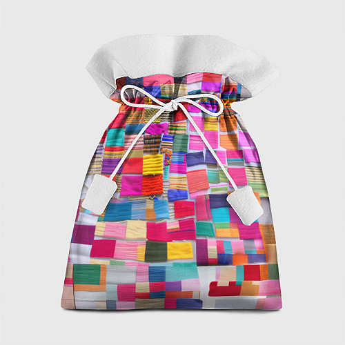 Подарочный мешок Разноцветные лоскутки / 3D-принт – фото 1