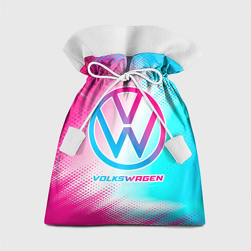 Подарочный мешок Volkswagen neon gradient style / 3D-принт – фото 1