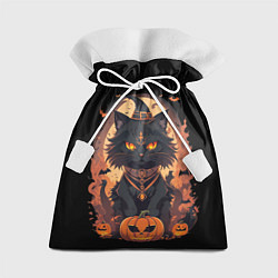 Мешок для подарков Черный кот в хеллоуине, цвет: 3D-принт