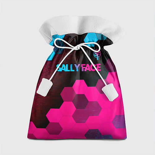 Подарочный мешок Sally Face - neon gradient: символ сверху / 3D-принт – фото 1