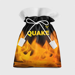 Мешок для подарков Quake - gold gradient: символ сверху, цвет: 3D-принт