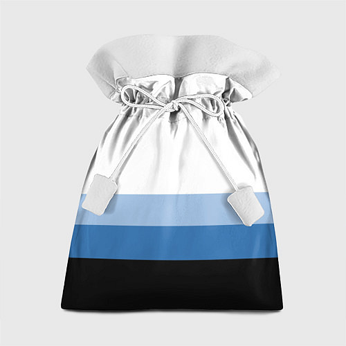 Подарочный мешок Полосы синий / 3D-принт – фото 1