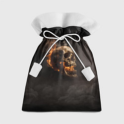 Мешок для подарков Горящий череп в дыму, цвет: 3D-принт
