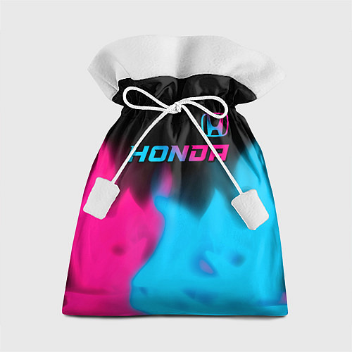 Подарочный мешок Honda - neon gradient: символ сверху / 3D-принт – фото 1