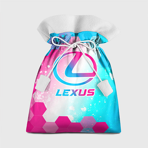 Подарочный мешок Lexus neon gradient style / 3D-принт – фото 1