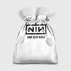 Мешок для подарков Nine Inch Nails glitch на светлом фоне, цвет: 3D-принт