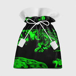 Мешок для подарков Зеленый светящийся дым, цвет: 3D-принт