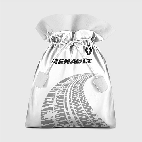 Подарочный мешок Renault speed на светлом фоне со следами шин: симв / 3D-принт – фото 1