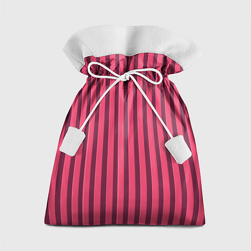 Подарочный мешок Полосатый тёмно-розовый / 3D-принт – фото 1