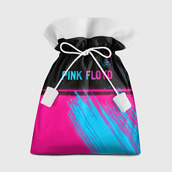 Мешок для подарков Pink Floyd - neon gradient: символ сверху, цвет: 3D-принт