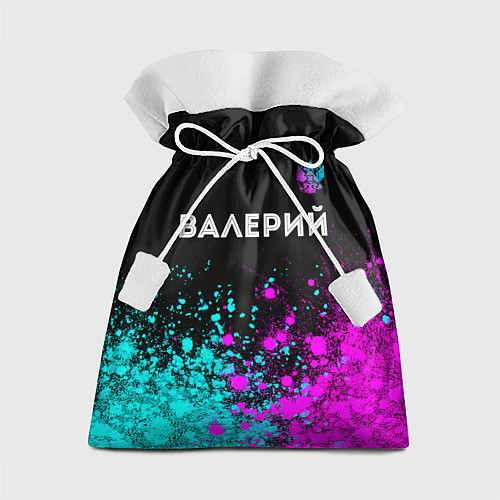 Подарочный мешок Валерий и неоновый герб России: символ сверху / 3D-принт – фото 1