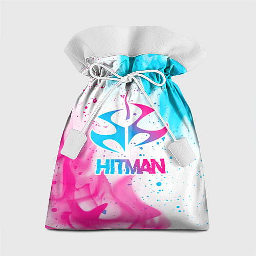 Подарочный мешок Hitman neon gradient style / 3D-принт – фото 1