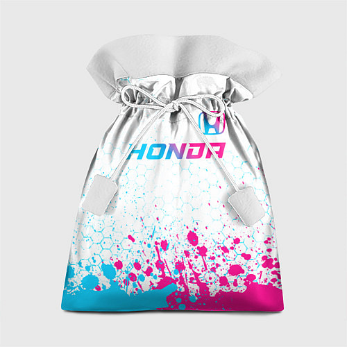 Подарочный мешок Honda neon gradient style: символ сверху / 3D-принт – фото 1