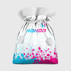 Мешок для подарков Honda neon gradient style: символ сверху, цвет: 3D-принт