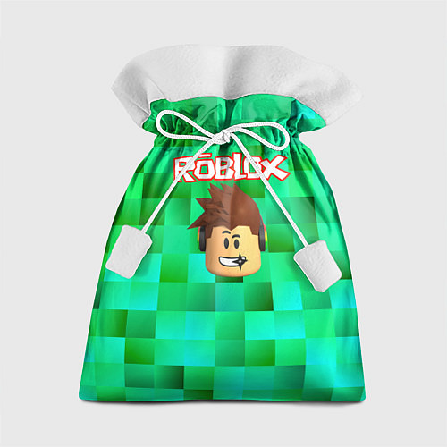 Подарочный мешок Roblox head на пиксельном фоне / 3D-принт – фото 1