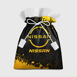 Мешок для подарков Nissan - gold gradient, цвет: 3D-принт