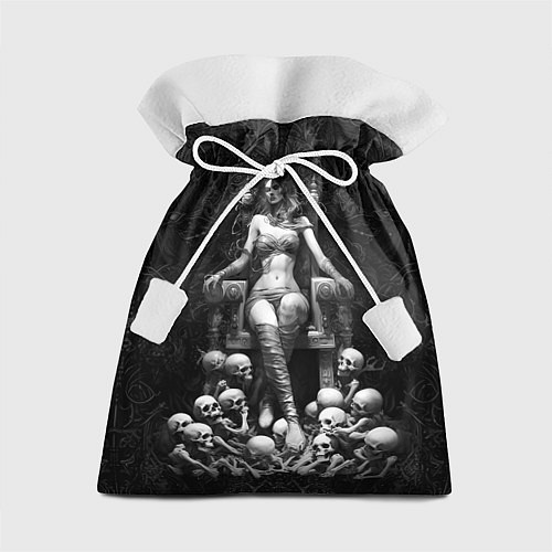 Подарочный мешок Ведьма на троне из черепов / 3D-принт – фото 1