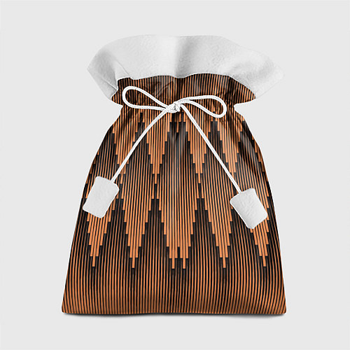Подарочный мешок Ромбы в полосатом закате / 3D-принт – фото 1