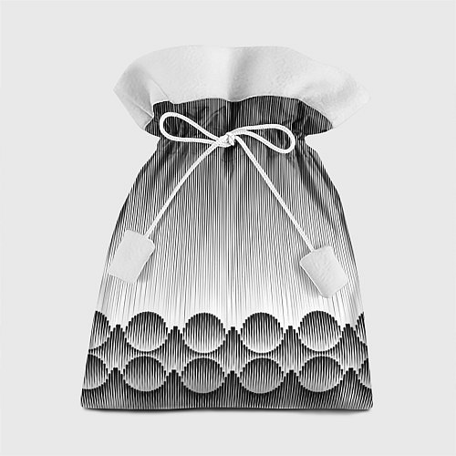 Подарочный мешок Круглая полосатая геометрия / 3D-принт – фото 1