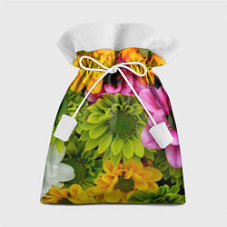 Мешок для подарков Паттерн цветочный, цвет: 3D-принт
