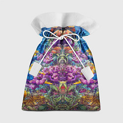 Мешок для подарков Зеркальный цветочный паттерн с птицами - мода - не, цвет: 3D-принт